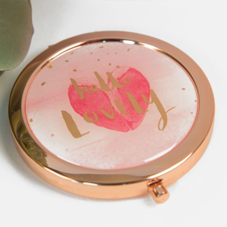 Hello Neon 'Hello Lovely' Print Compact Mirror product image