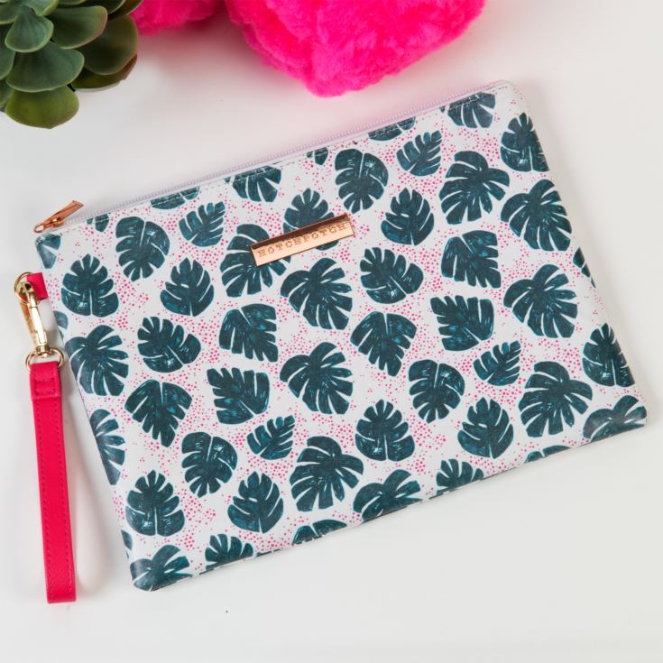 Hello Neon Monstera Leaf Cosmetic Bag product image