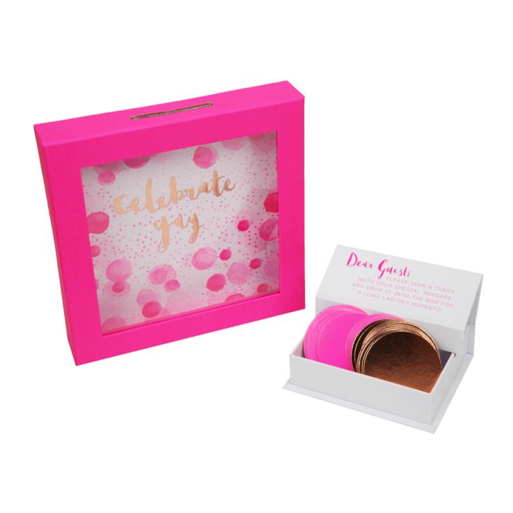 Hello Neon Token Box with 50 Pink & Rose Gold Tokens product image