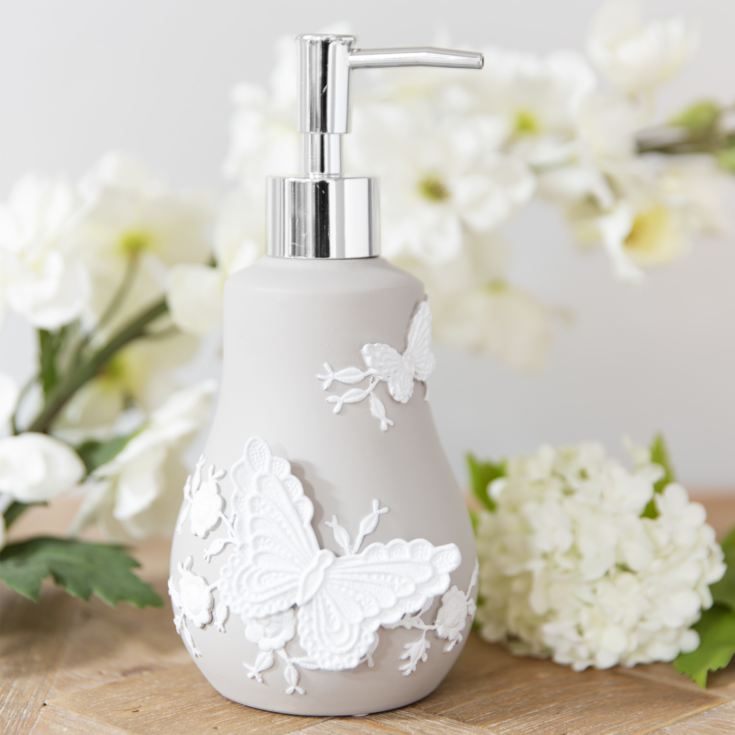 Resin Embroidered Style Grey & White Lotion Bottle product image