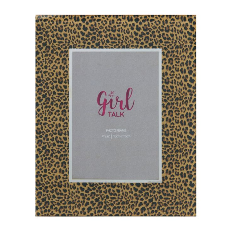 Girl Talk Glass Leopard Print Photo Frame 4" x 6" product image