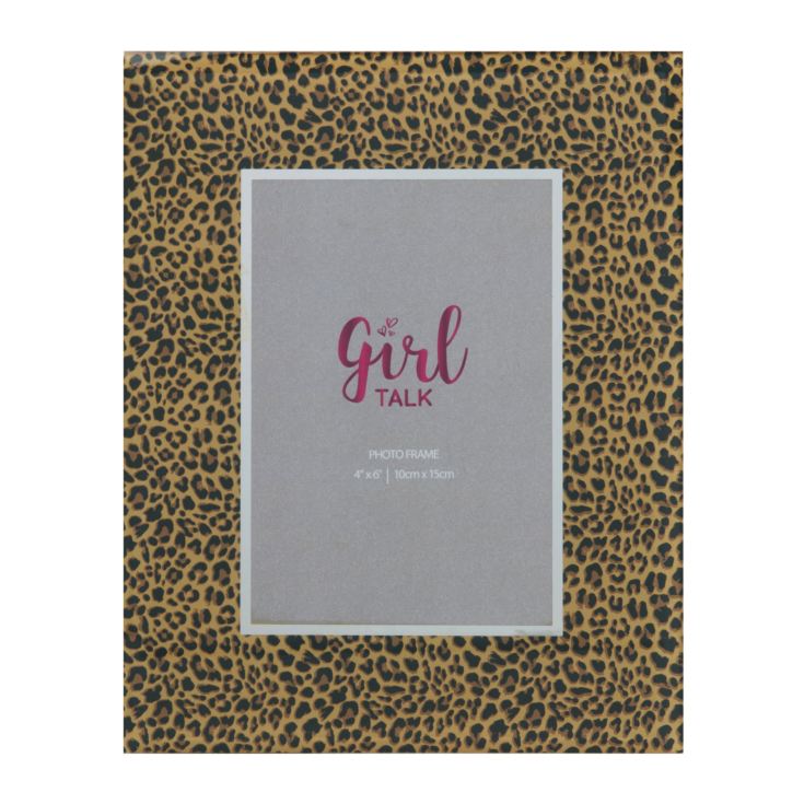 Girl Talk Glass Leopard Print Photo Frame 4" x 6" product image