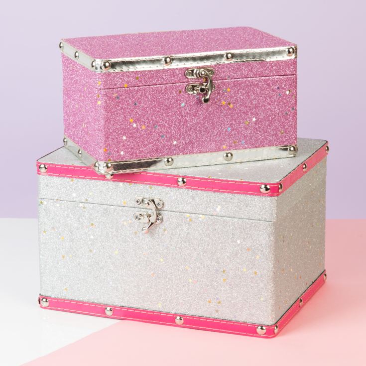 Girl Talk Set of 2 Canvas Storage Boxes product image