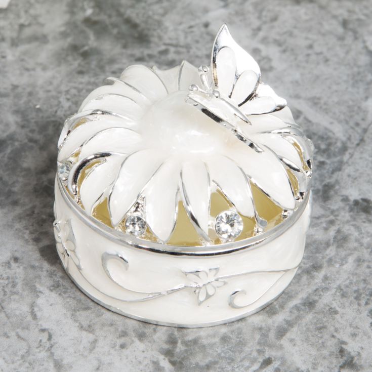 Sophia Silverplate & Epoxy Flower Trinket Box product image