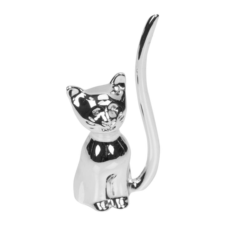 Sophia Silver Plated Ring Holder - Cat product image