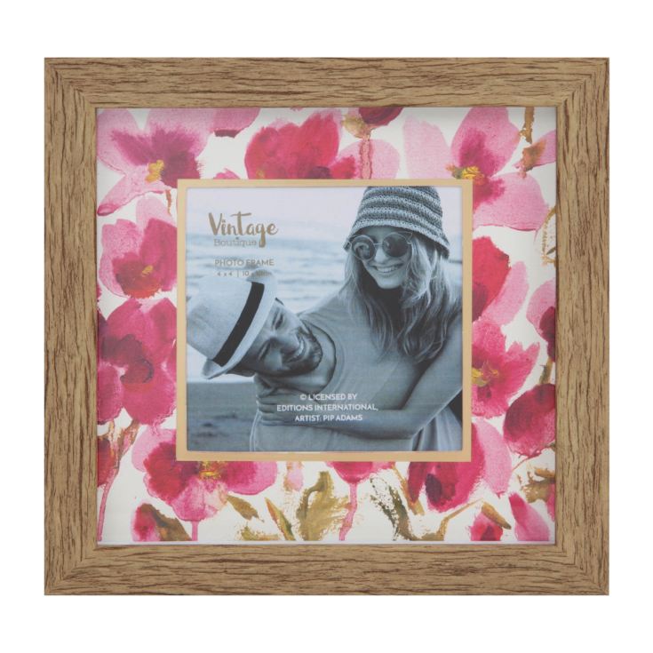 Pink Floral 4" x 4" Photo Frame product image