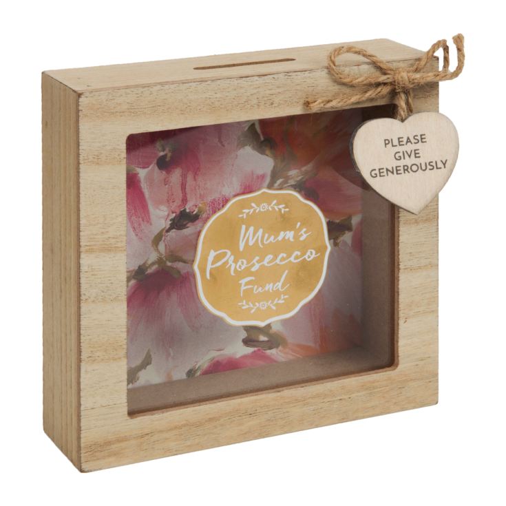 Mum's Prosecco Fund Wooden Money Box product image