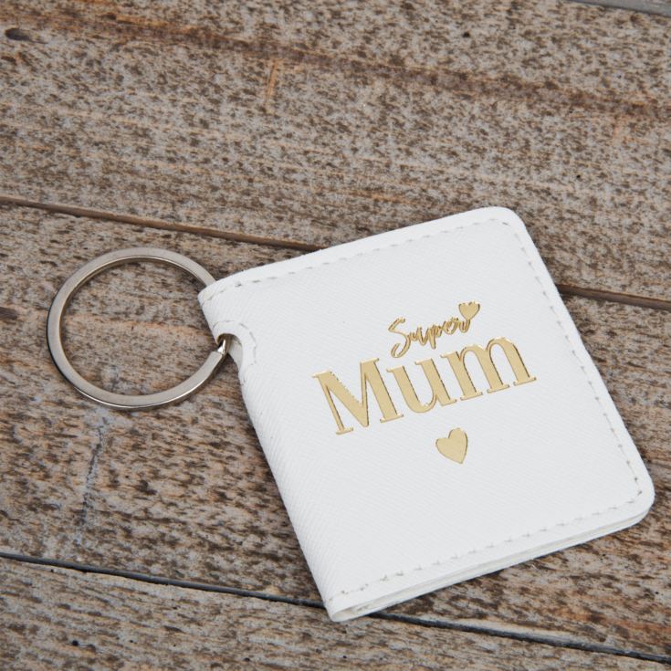 Super Mum Double Folding Leatherette Keyring product image