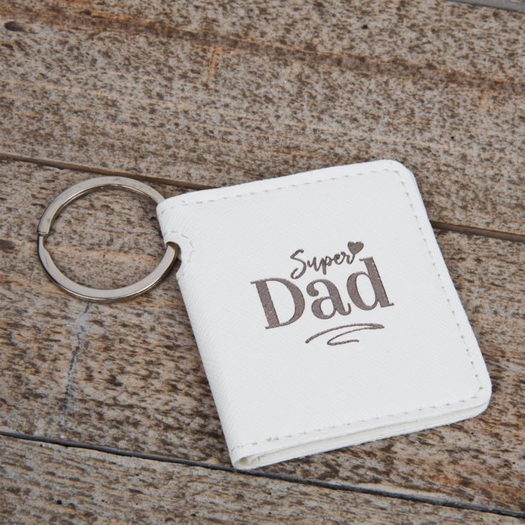 Super Dad Double Folding Leatherette Keyring product image