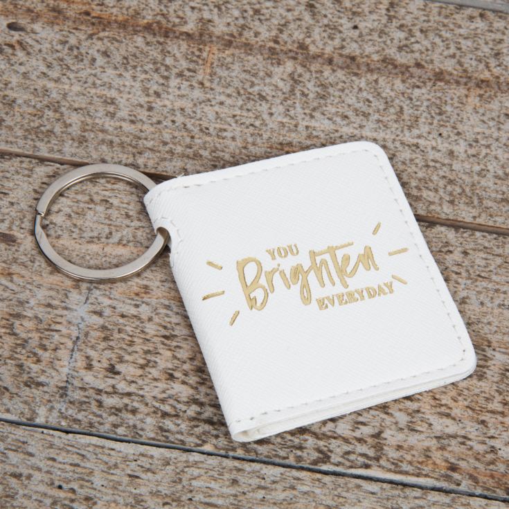 You Brighten My Day Double Folding Leatherette Keyring product image