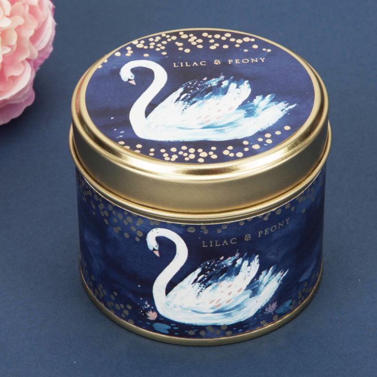 Swan Lake Lilac & Peony Candle in a Tin product image