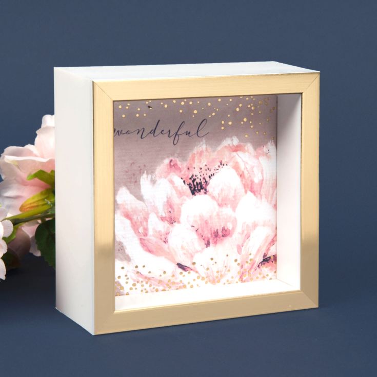 Swan Lake Wonderful Pink Gold Wooden Desk Plaque product image