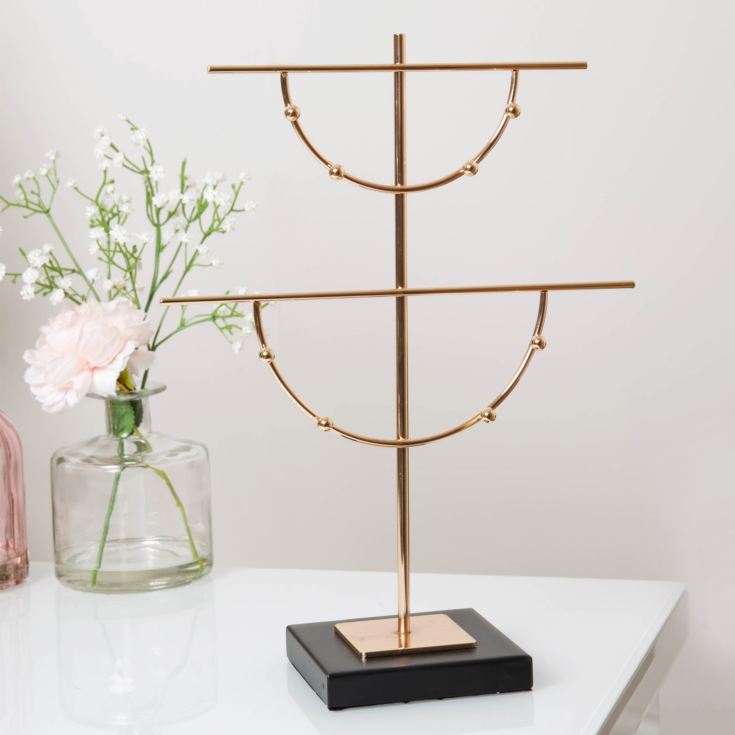 Estella Gold Finish Metal & Glass Jewellery Hanger product image