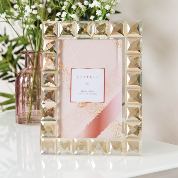 4" x 6" - Estella Champagne Cut Glass Photo Frame product image