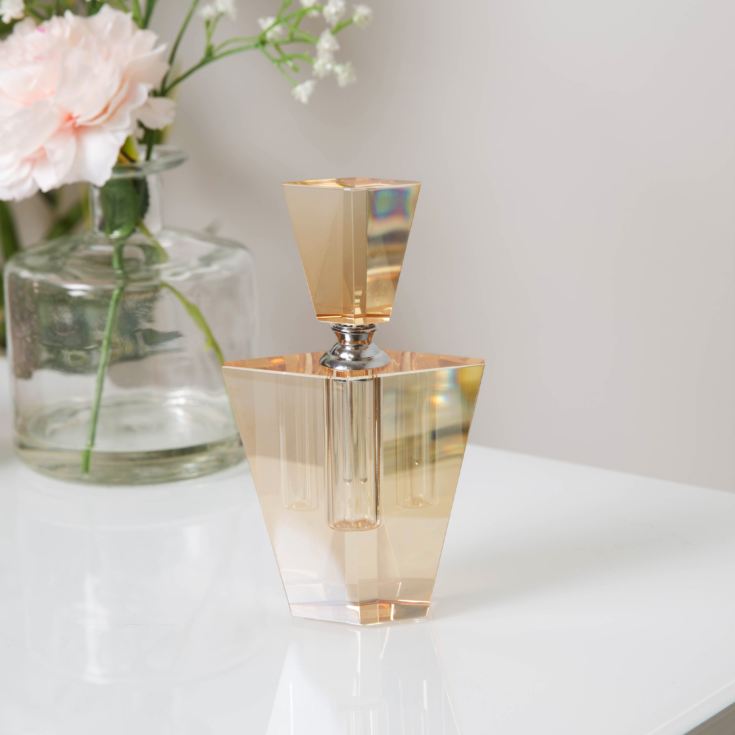 Estella Champagne Finish Metal & Glass Perfume Bottle product image