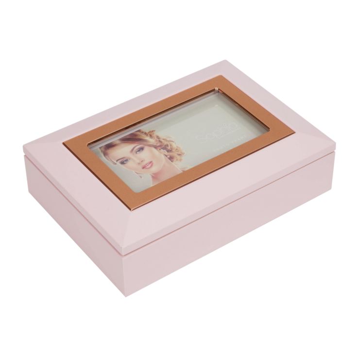 Sophia Jewellery Box with Photo Frame - Pink product image