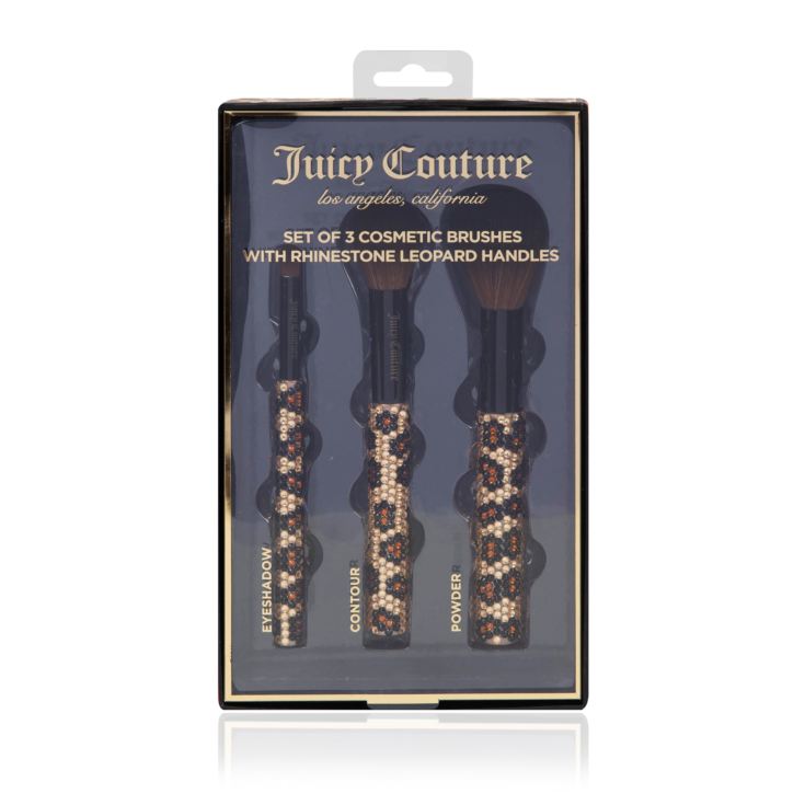 Juicy Couture 3 Piece Rhinestone Handle Cosmetic Brush Set product image
