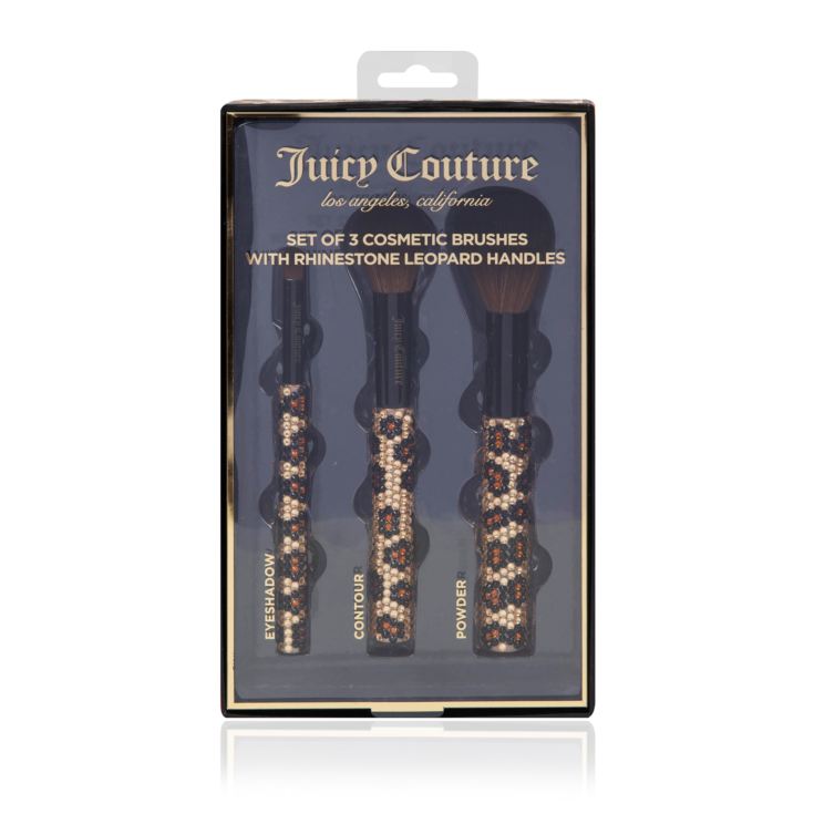 Juicy Couture 3 Piece Rhinestone Handle Cosmetic Brush Set product image