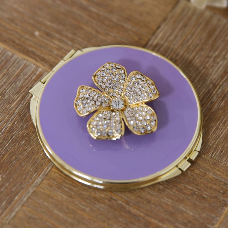 Sophia Compact Mirror - Purple Flower Design product image