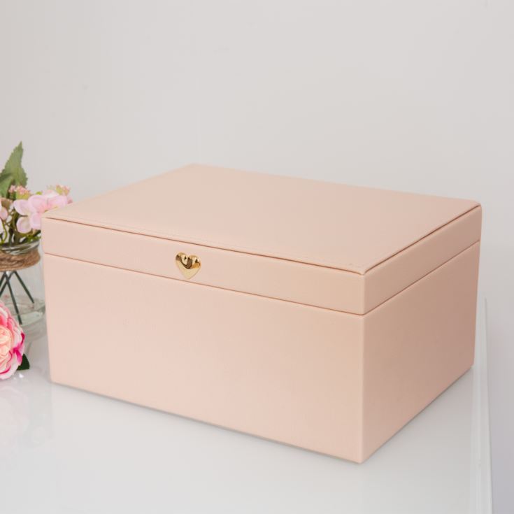 Estella Blush Leatherette Jewellery Box - Large product image