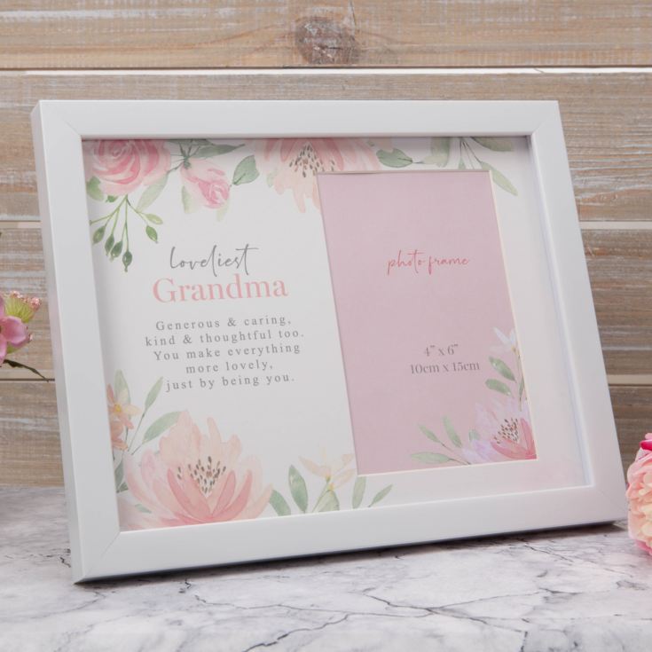 4" x 6" - Sophia Floral Photo Frame - Loveliest Grandma product image