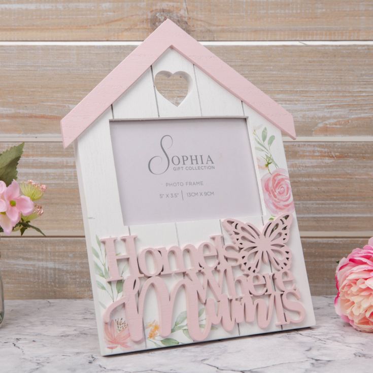 Sophia Photo Frame Home Is Where Mum Is - 5" x 3.5" product image