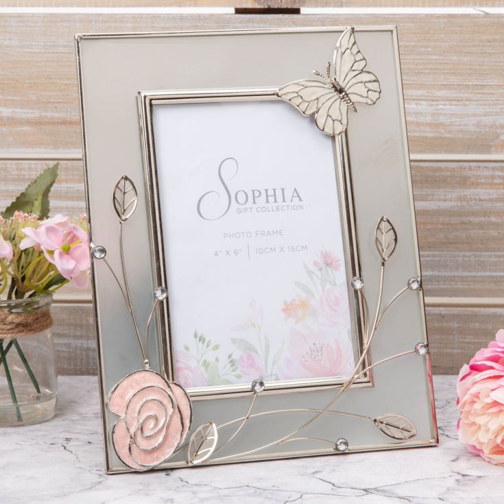 Sophia Glass & Wire Photo Frame with Butterfly 4" x 6" product image