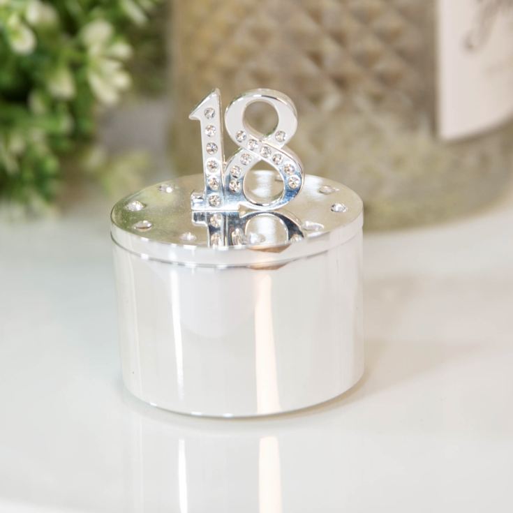 Milestones Silverplated Trinket Box With Crystal 18 product image