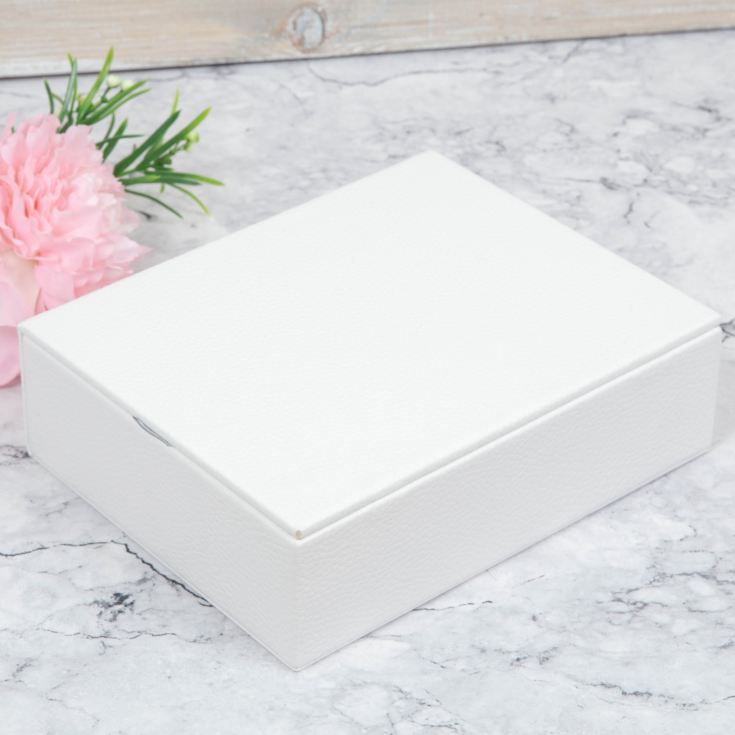 Sophia Large Leatherette White Jewellery Box product image