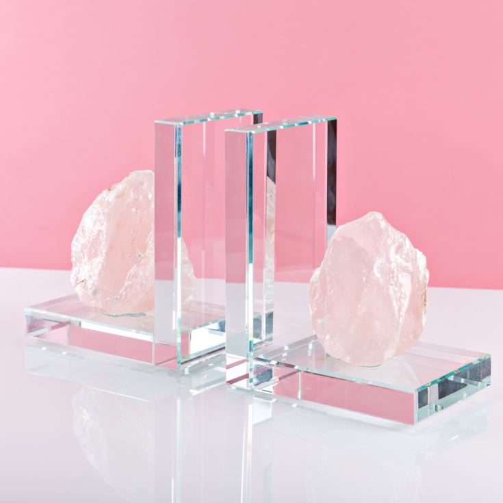 Estella Pink Stone & Glass Book Ends product image