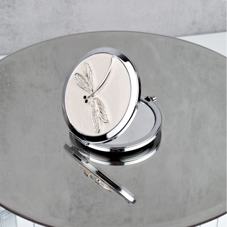 Sophia Silverplate Nude Dragonfly Compact Mirror product image