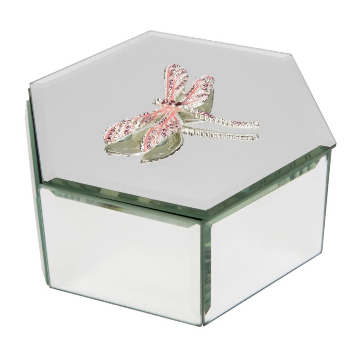 Sophia Pink Crystal Dragonfly Glass Trinket Box product image