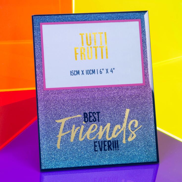6" x 4" - Tutti Frutti Glass Photo Frame - Best Friends product image