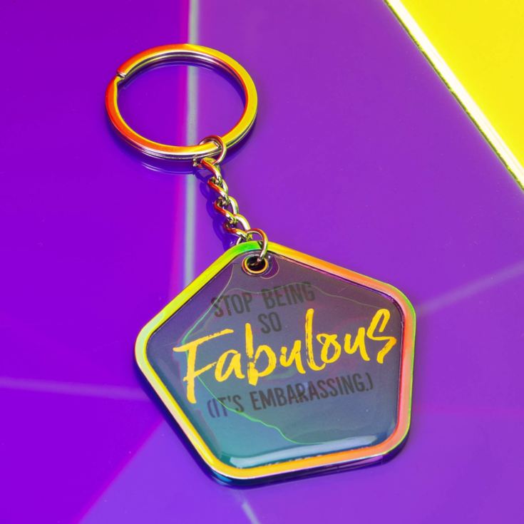 Tutti Frutti Stop Being So Fabulous Pentagon Keyring product image