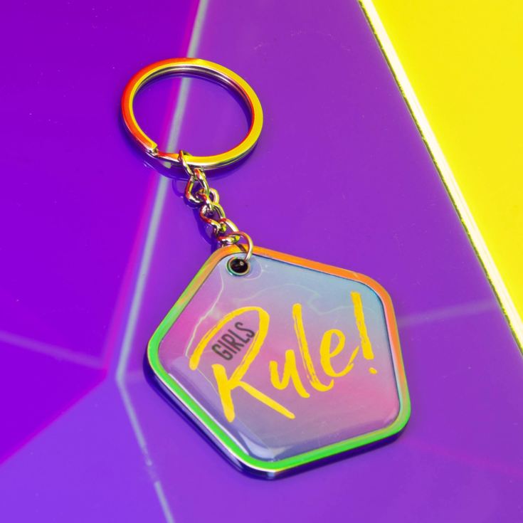 Tutti Frutti Girls Rule Pentagon Keyring product image