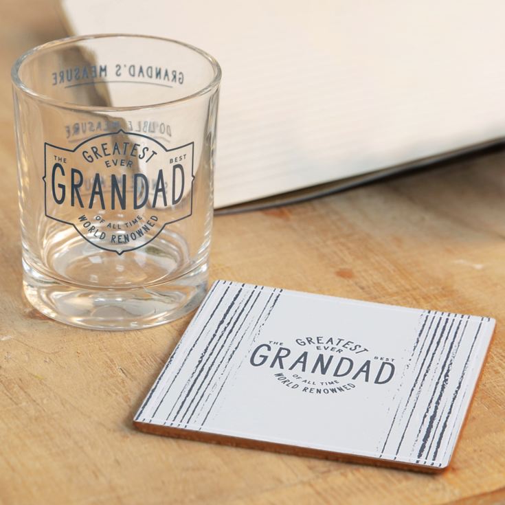 Greatest Grandad Ever Whisky Glass & Coaster Gift Set product image