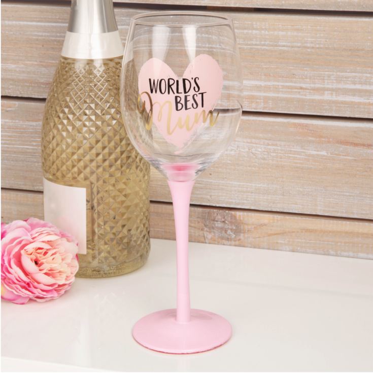 World''s Best Mum Wine Glass product image