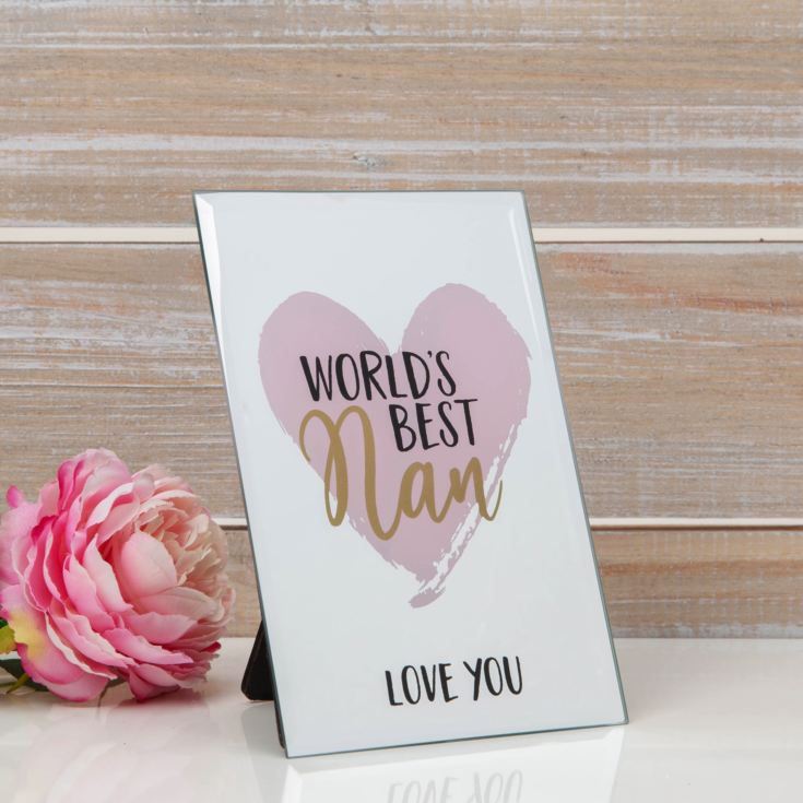 Mirror Glass Plaque - World's Best Nan product image