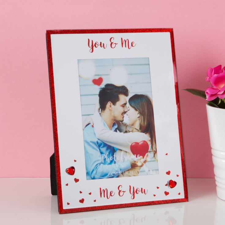 4" x 6" - True Valentine Glass Photo Frame - You & Me product image
