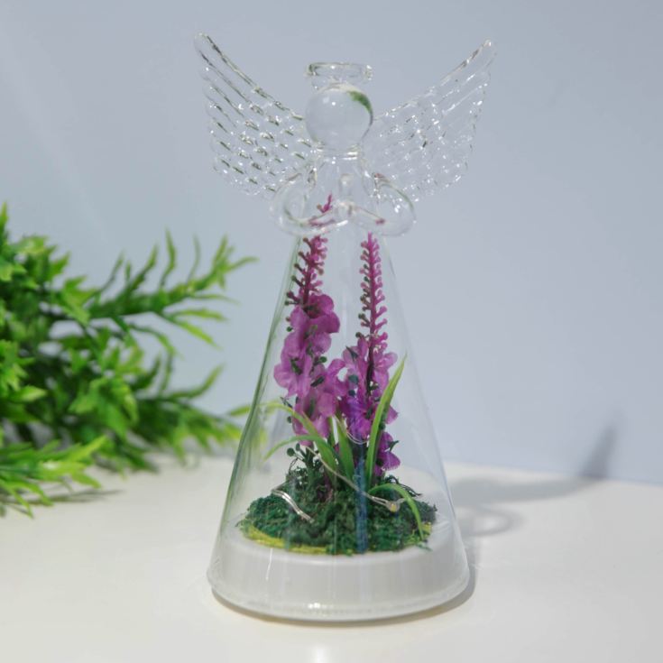 LED Light Up Angel in Glass Dome In Loving Memory 15cm product image