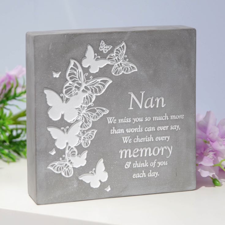 Thoughts Of You Graveside Smooth Concrete Plaque - Nan product image