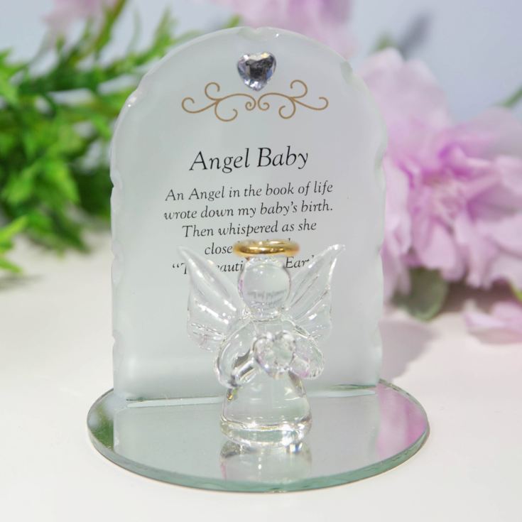 Thoughts Of You Glass Angel Ornament - Angel Baby product image