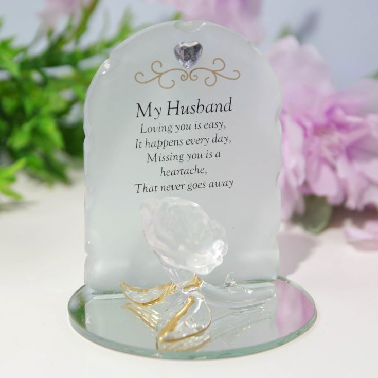 Thoughts of You Rose Plaque - Husband product image