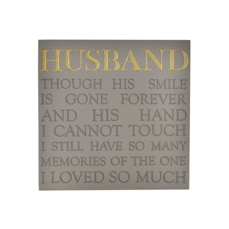 Thoughts of You Memorial Square Plaque - Husband product image