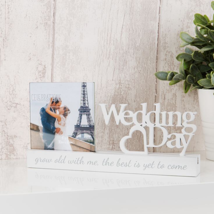 4" x 4" - Celebrations Cut Out Photo Frame - Wedding Day product image