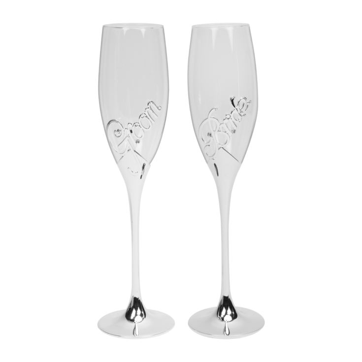 Celebrations Set of 2 Champagne Flutes - Bride & Groom product image