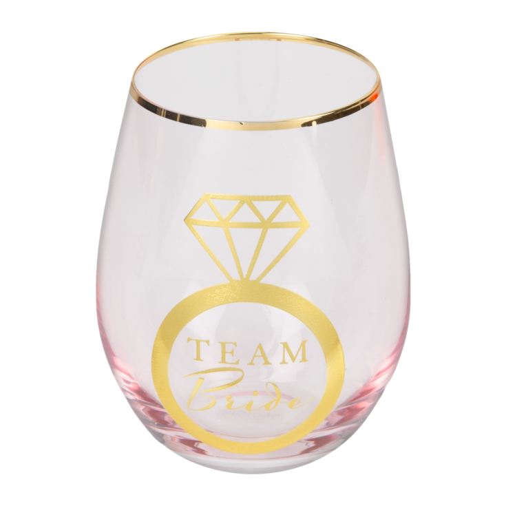AMORE BY JULIANA® Pink Team Bride Stemless Wine Glass product image