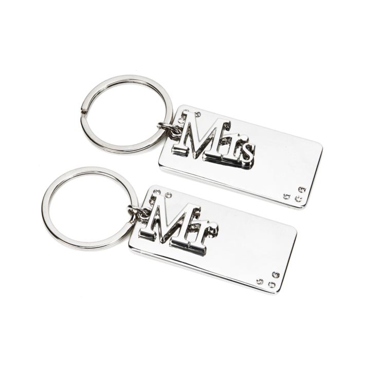 AMORE BY JULIANA® Set of 2 Engravable Keyrings - Mr & Mrs product image