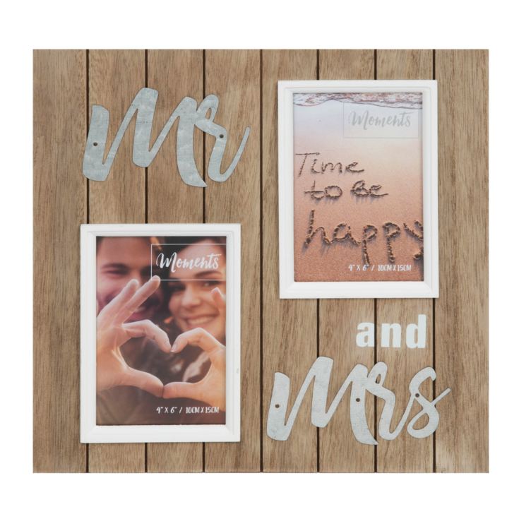 4" x 6" - Mr & Mrs Double Photo Frame product image