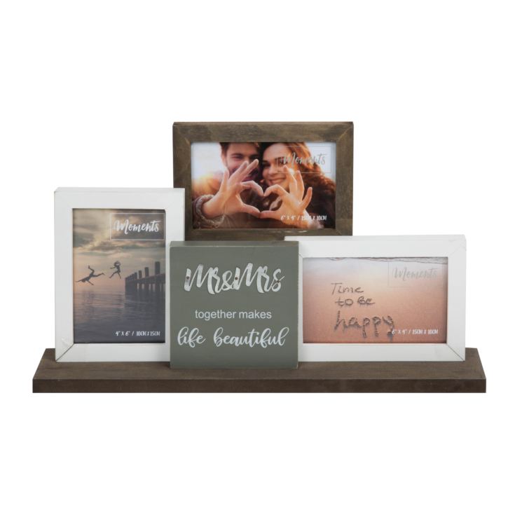 4" x 6" - Mr & Mrs Triple Photo Frame product image